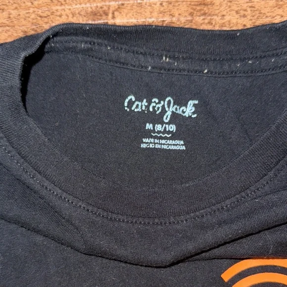 Cat & Jack Black Tee with Orange Graphic - Picture 2 of 3